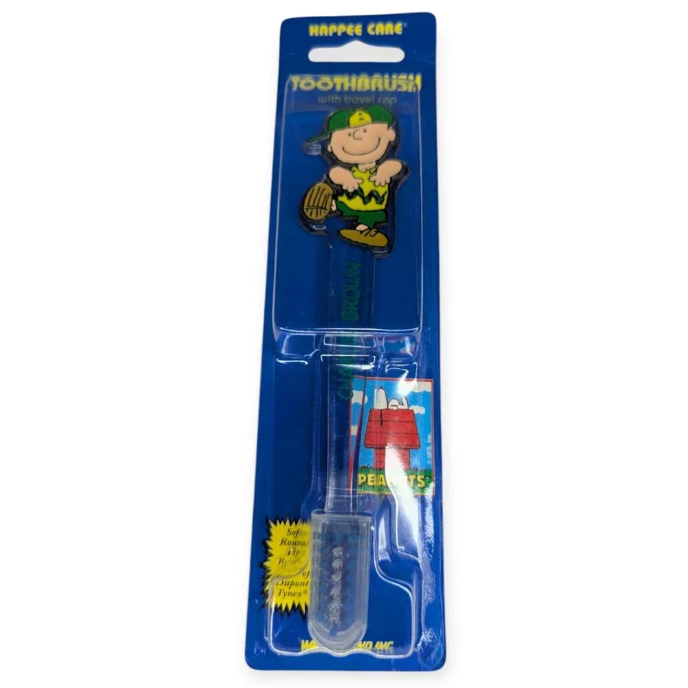 Happee Care Peanuts Charlie Brown Child's Toothbrush w/Travel Cap Sealed